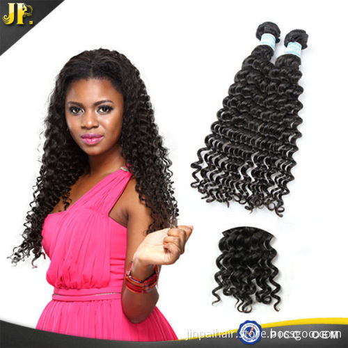 Big Discount for factory sale of deep wave remy indian hair wefted wholsale